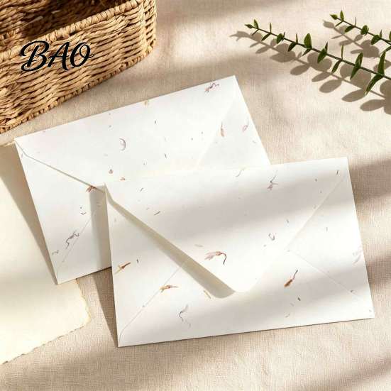 Decorative Stationery for Love Letters 10PCS Petal Art Envelopes, Real Floral Texture Design, Thick Paper Western Style Envelopes Invitations