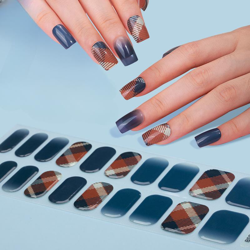 Gel Manicure Stickers Phototherapy Semi-cured Gel Nail Stickers