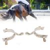 2 Pièces Éperons de Cheval Acier Inoxydable Éperons de Cow-boy Western avec Engrenage Rotatif pour Amateurs d'Équitation