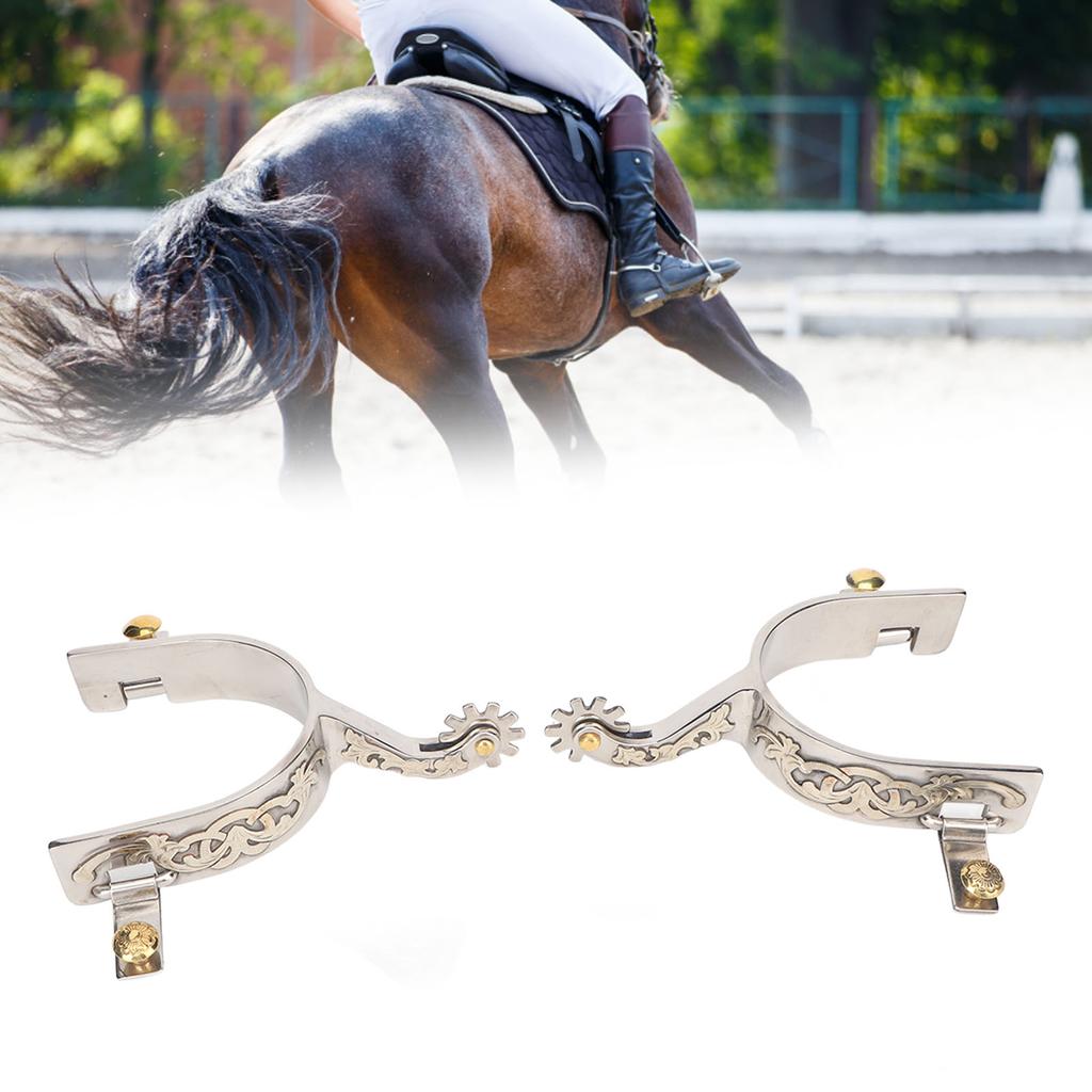 Spurs Stainless Steel     Spurs with Rotating Narrow Spur Plated Wholesale All Around Walking Boot Spurs Simple Riding Horse Roping Spurs