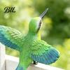 Outdoor Patio Ornament Resin Hummingbird Figurine, Clip?on Bird Statue for Fence, Flower Pot Tree Waterproof Animal Figurine Branch, Realistic