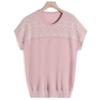 Summer Clothes Imitation Ice Silk Short Sleeved T-shirt Top, Fashionable Knitted Sweater for Women