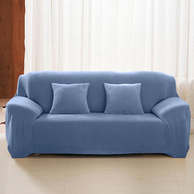 Levivel Velvet Plush Thicken Sofa Cover Simple Color L Shaped Corner Flexible Slipcover Stretch Couch Covers For Living Room Room 1pc