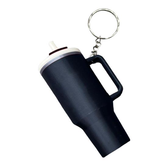 

Съемный брелок-подвеска с бальзамом для губ, мини-подстаканник, компактный дизайн, удобный брелок для переноски, брелок-аксессуар чёрный
