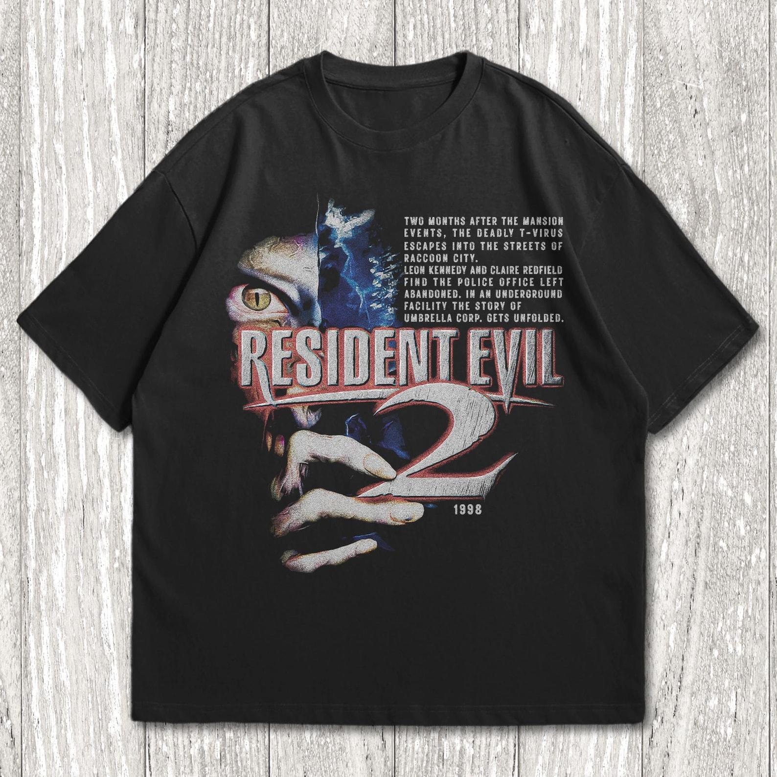 Resident Evil 2 PS2 Tee - Y2K Vintage Horror Game Shirt - Resident Evil 2 Shirt M