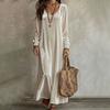 Elegant 2026 European & American Velvet Long-Sleeve Dress for Women