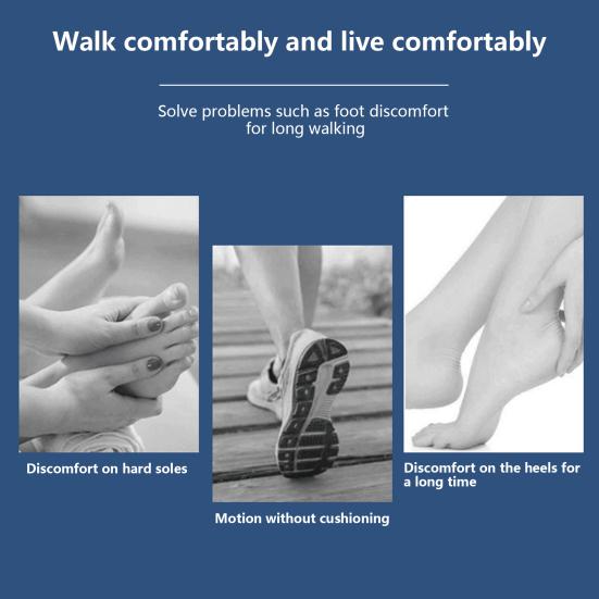 1 Pair Silicone Insoles Transparent Soft Sole Non-slip Shock Absorption Wear-resistant Arch Support Universal Flip-flop Slipper Sandal Shoes Pads