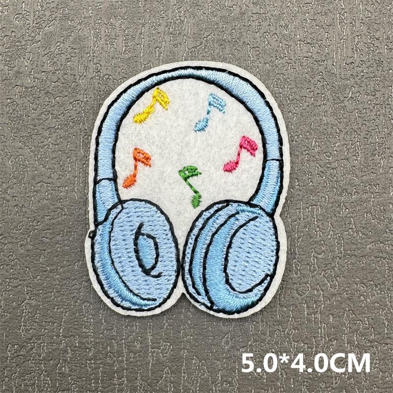 Cartoon Patch Diy Embroidery Patches For Clothing Stripes Badge Letterdice Patches For Jacket Iron On Patch On Clothes