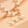 Faux Pearl Decor Necklace & Drop Earrings
