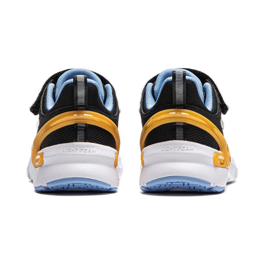 Li Ning Kids Sports Lifestyle Series Soft Comfortable Resilient Breathable Low-Top Casual Shoes Kids Casual Shoes Black Blue YKNU062-1