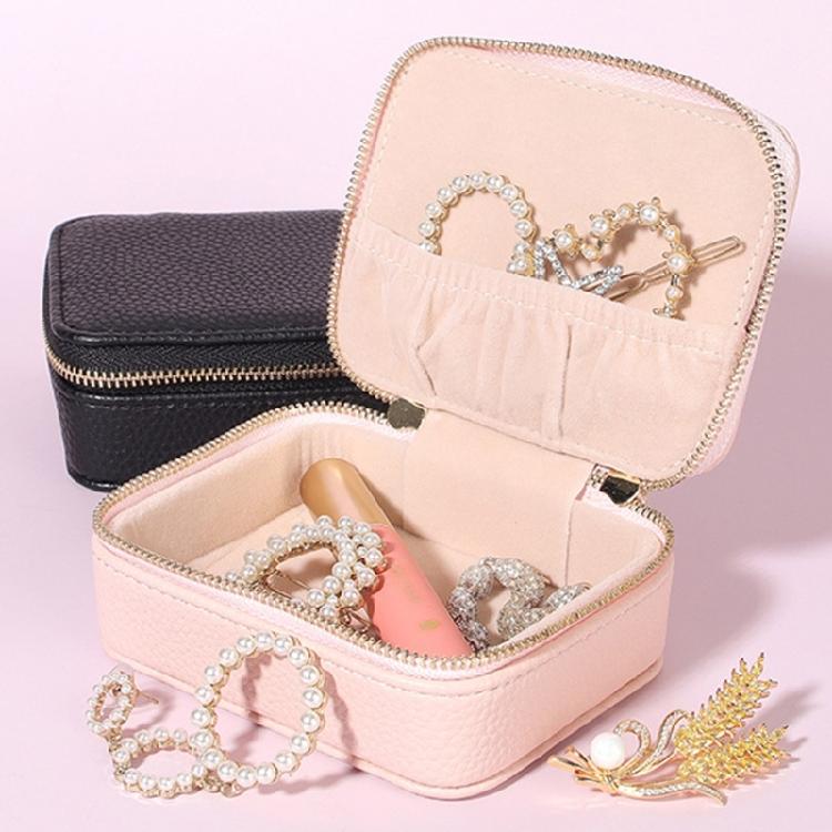 Wear Resistant PU Jewelry Container Travel Friendly Box for Organizing Small Accessories Stylish Jewellery Container