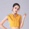 Solid Color Hooded Fake Collar Detachable Shirt Fake Collar Warm Half Shirt  Women