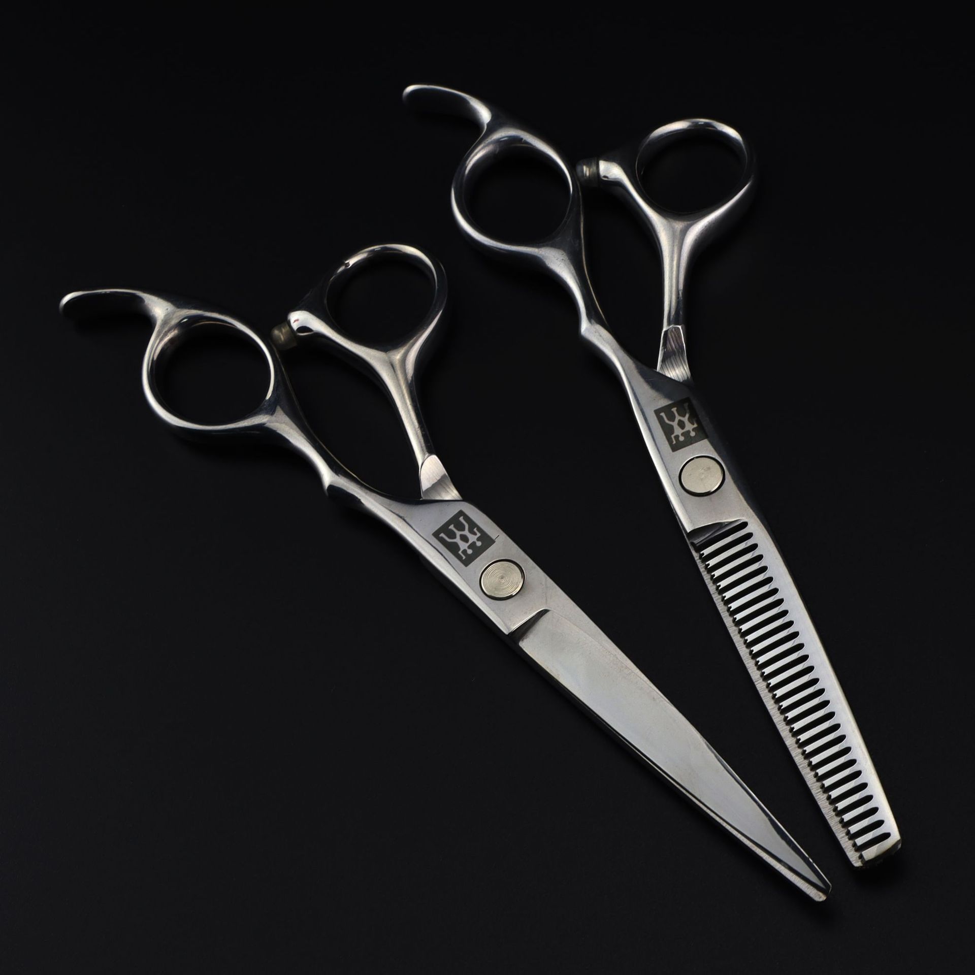 

6.0 Inch Double, Hair Handle Scissors, Hair Scissors, Flat Scissors, Bangs Scissors, Tooth Scissors, Thin tooth scissors