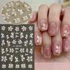 1Pc Camellia 5d Embossed Nail Art Stickers