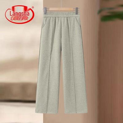 Women's Elastic Waist Straight Leg Casual Pants