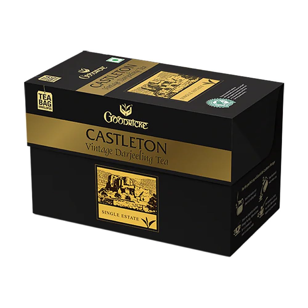 GOODRICKE Castleton Vintage Darjeeling Tea Bags - 25 Teabags (Pack of 1) | Premium Black Tea with Rich Taste & Aroma