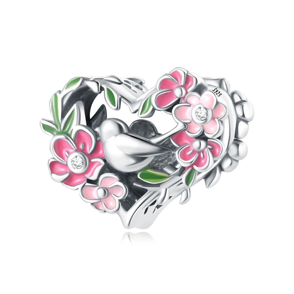 Genuine Copper Charm Luxurious Lattice Garden Bird Bead Fits Bracelets DoItYourself Women Crafting Delicate Gifts Jewellery