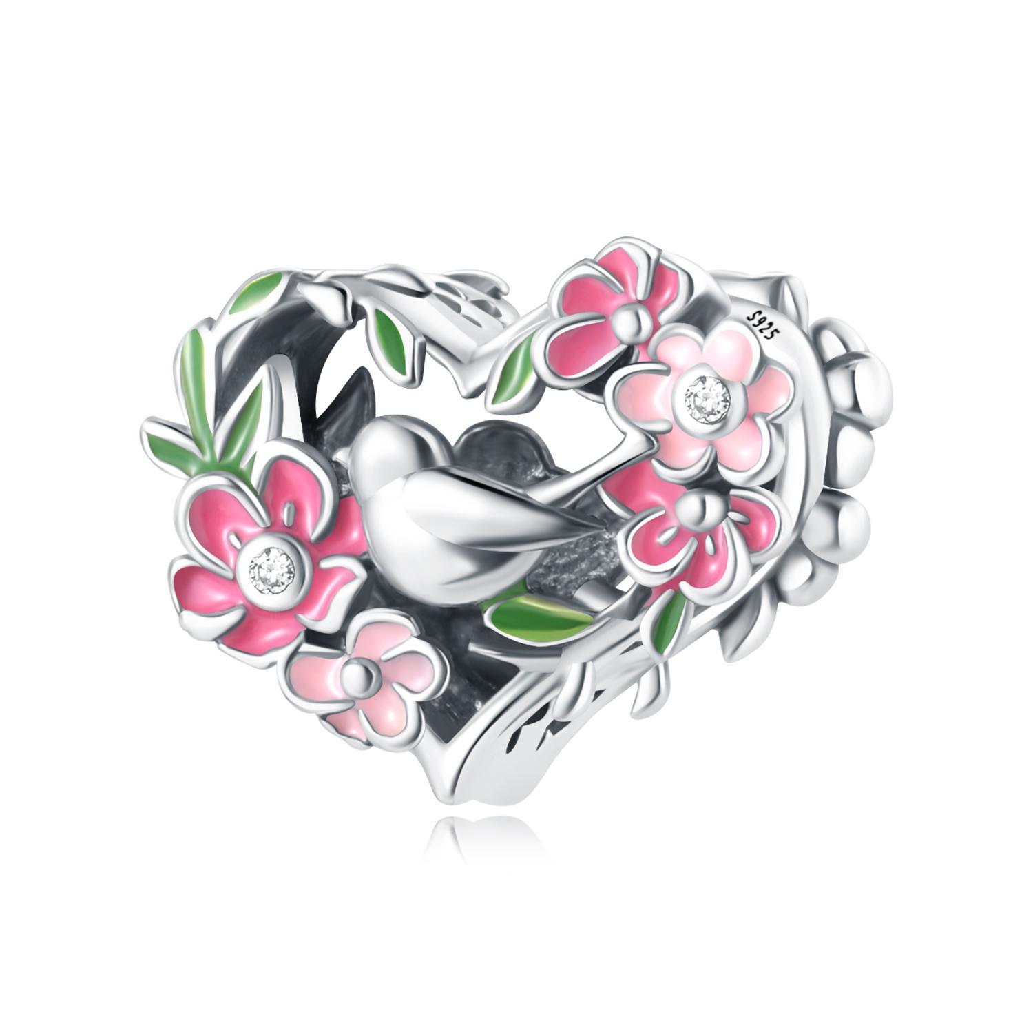 

Authentic copper Charm Bead Charms Luxury Lattice Garden Bird Bead Charms Compatible With Bracelets Diy Women Making Delicate Gift Jewellery