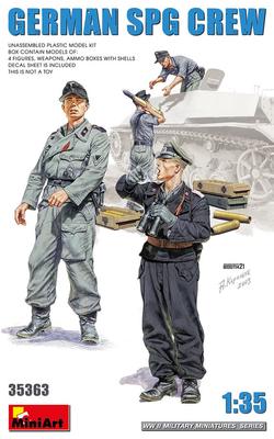 Miniart 1/35 Scale German SPG Crew (Set of 4) Plastic Model Kit MA35363