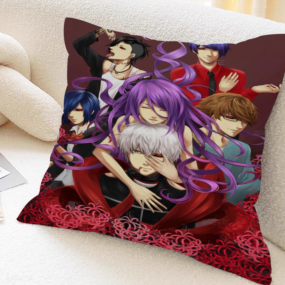 Japanese Anime T-tokyo G-Ghoul Pillowcase Toon Gift Cushion Cover Bedroom Home Sofa Chair Seat Decor Pillow Case