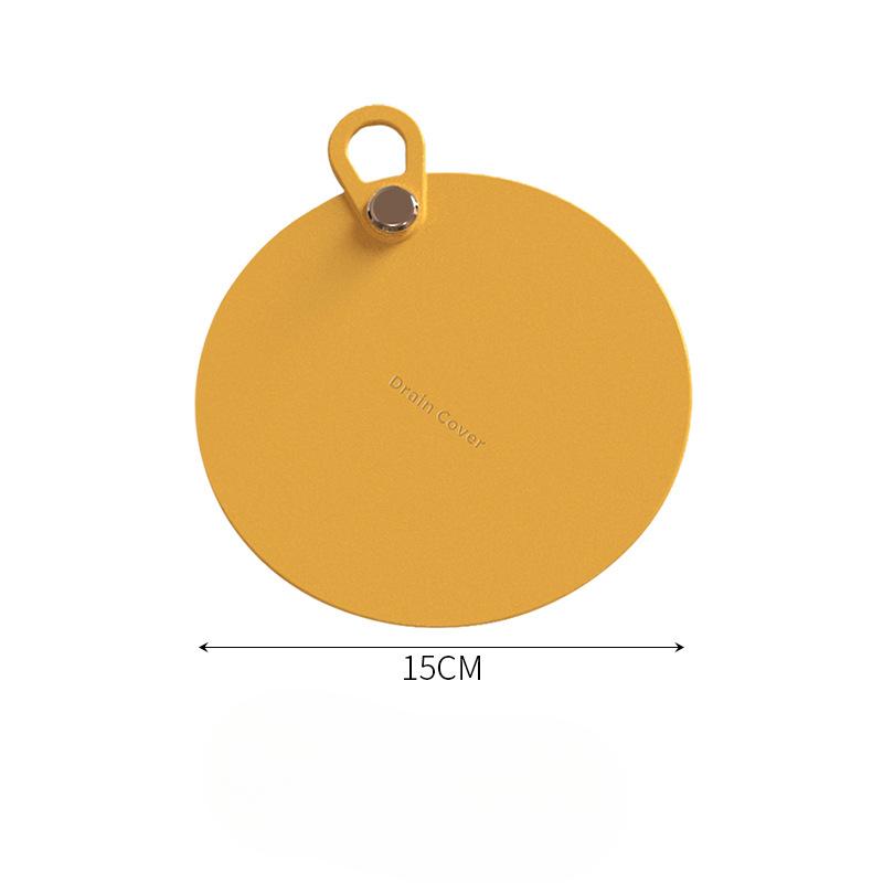 

Дезодорант для сливного отверстия в полу Силиконовый коврик для унитаза Дезодорант для унитаза Герметизирующая крышка Блокировка канализации туалета Антизапах round 15cm жёлтый