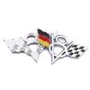 1Pc 3D Metal V8 Emblem American Germany Racing Flag Badge Car Body Rear Trunk Decoration Sticker Side Fender Decal Auto Accessories