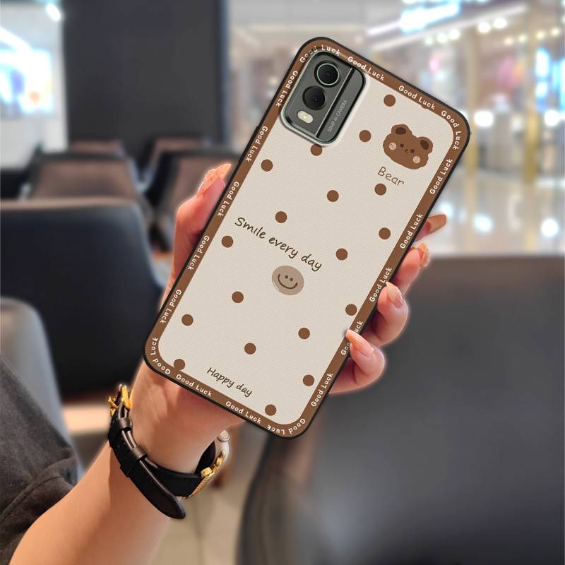 Silicone Fashion Design Phone Case For Nokia C32 Phone Pouch Back Cover Anti-dust Cartoon Full Wrap Waterproof TPU Cute