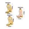 5pcs Stainless Steel Enamel Heart Star Martin Boot Shoes Charms for DIY Jewelry Necklace Bracelet Earring Making Accessories