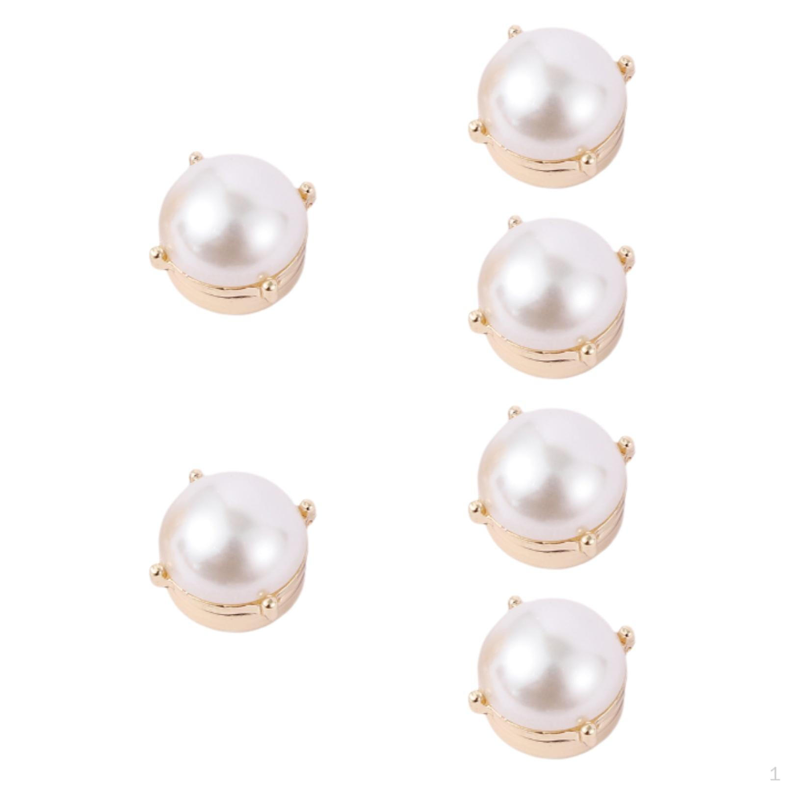 

6 шт. Запонки для пуговиц для женщин и мужчин, съемные модные круглые запонки, рубашка золотой