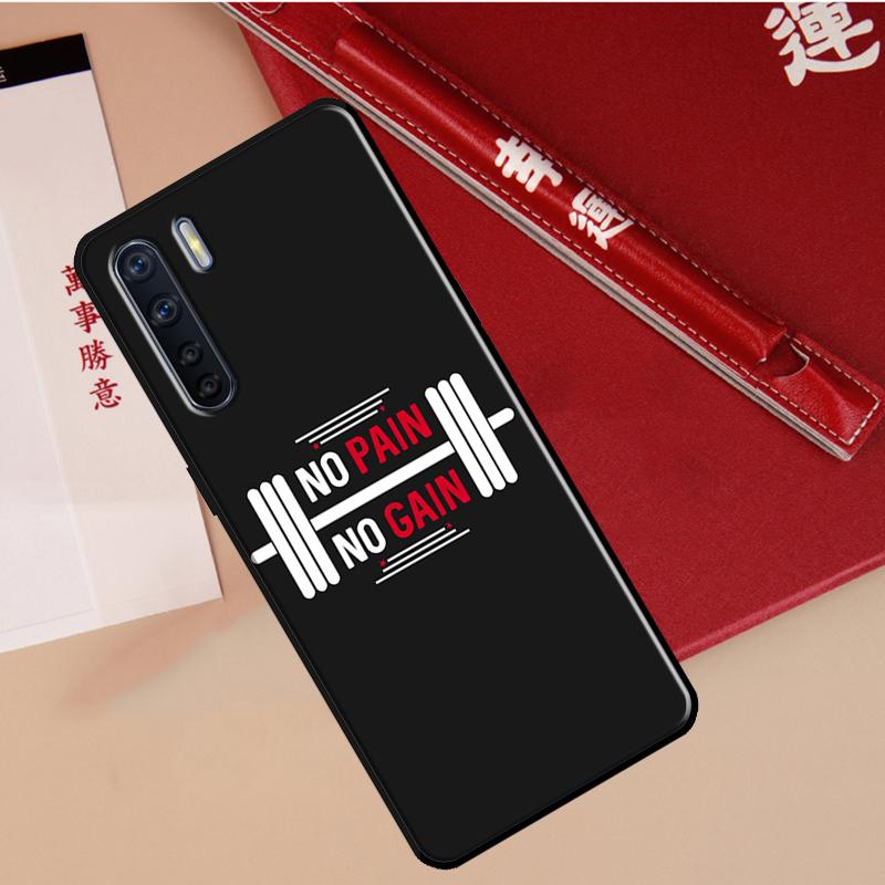 No Pain No Gain Training Case For Oppo A78 A38 A80 A60 A40 A18 A98 A58 A96 A76 A16 A94 A74 A54 A15 A17 A57 A77 A5 Pro