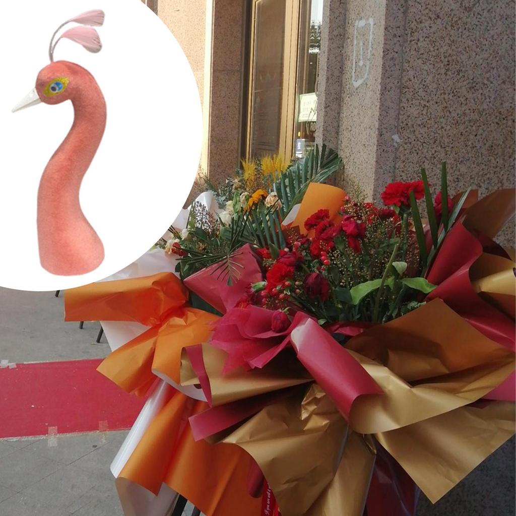 Peacock Head Figurine for Wedding Car Decoration And Floral Arrangement In Living Room