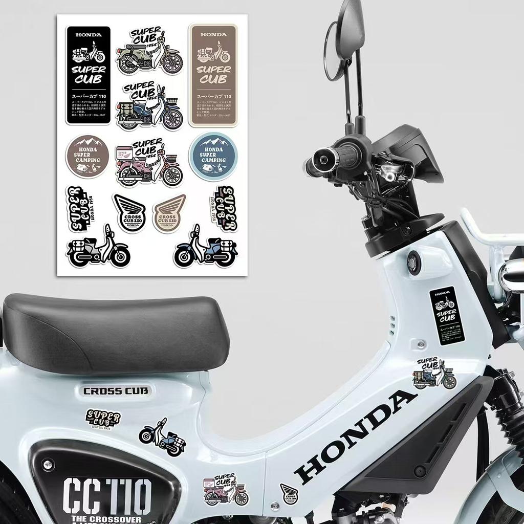Suitable for Motorcycle Decoration Stickers Reflective Waterproof Helmet Racing Decals HRC Accessories Sponsor Stickers