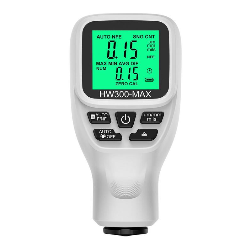 HW300-MAX Car Paint Coating Thickness Gauge 0-2000um Auto Paint Thickness Gauge Tester Clear Reading Car Detection Accessories