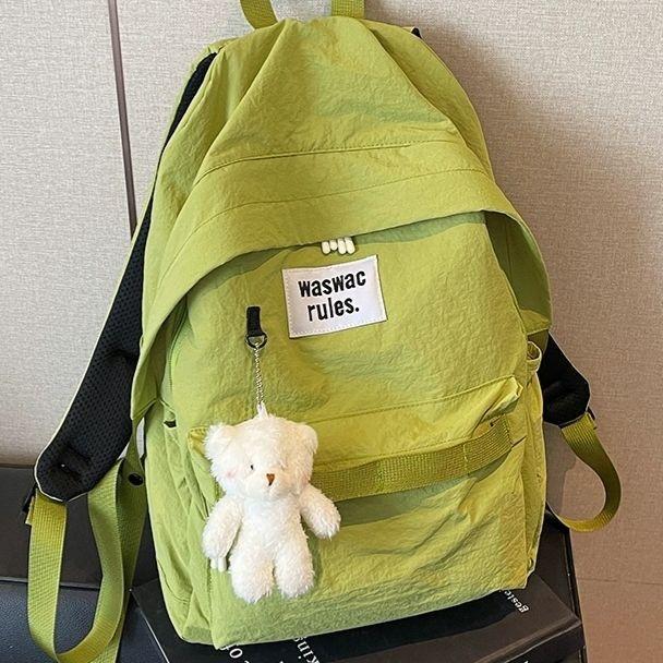 Simple All-matching Backpack Women Large Capacity Casual Junior High School Students Schoolbag Mountaineering Light Travel