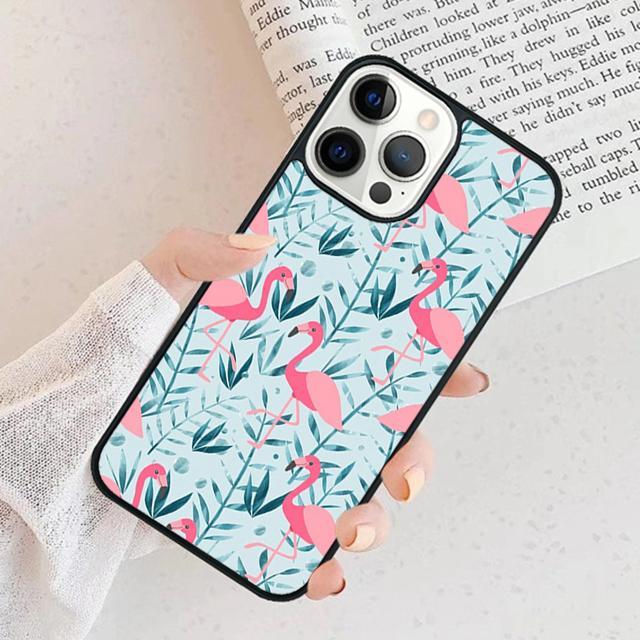 Flamingo Phone Case For iPhone 17 Air 15 16 Cover  11 13 14 Pro Max 12 Plus Max Fundas