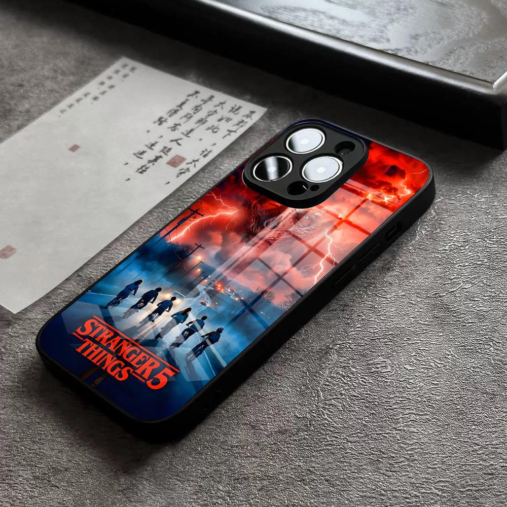 Strange Monsters TV Play Phone Case For IPhone 17 Pro Max 15 14 Pro 12 11 13 Mini X XR XS 16 Plus SE Glass Cover