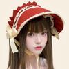 Lace Trim Bonnet Hat for Women Cosplay Event Victorian Cocktail Hat For Teens Teaparty Cocktail Dressingup Headwear