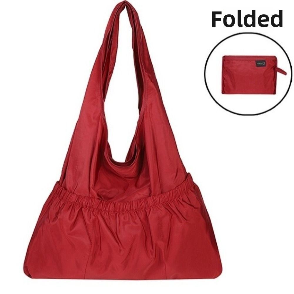 Lightweight Foldable Shopping Bag Large Capacity Eco-friendly Tote Bag Women Shoulder Bags Travel