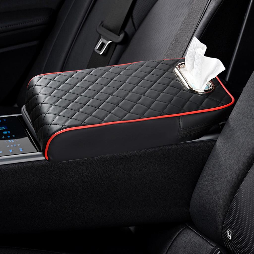 Car Center Console Cover Auto Armrest Box Cover Car Armrest Cushion With Tissue Holder Box Middle Console Covers Center Console