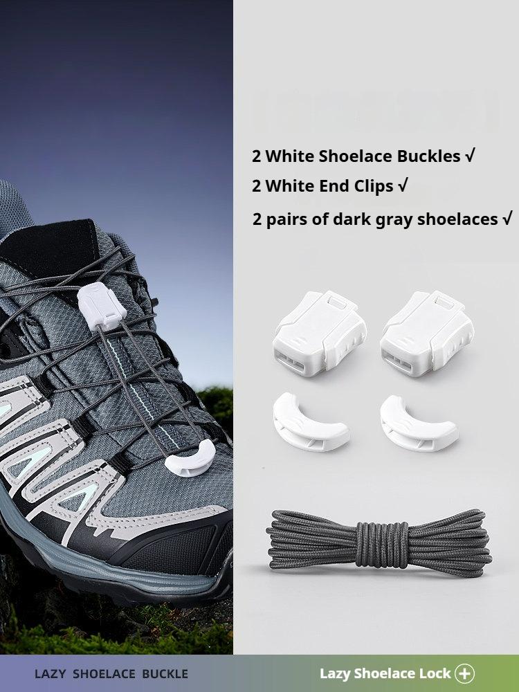 1 Paar No-Tie Schnürsenkel für Sneaker Faulenzer Schnürsenkel Schnalle Schneller Wechsel Einmal ziehen zum Mitnehmen Druckverschluss Einfaches An-/Ausziehen