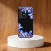 Neon Glow Flowers Phone Case For Samsung S25,S24,S21,S22,S23,S30,Ultra,S20,Plus,Fe,Note,10,9,5G Black Cover