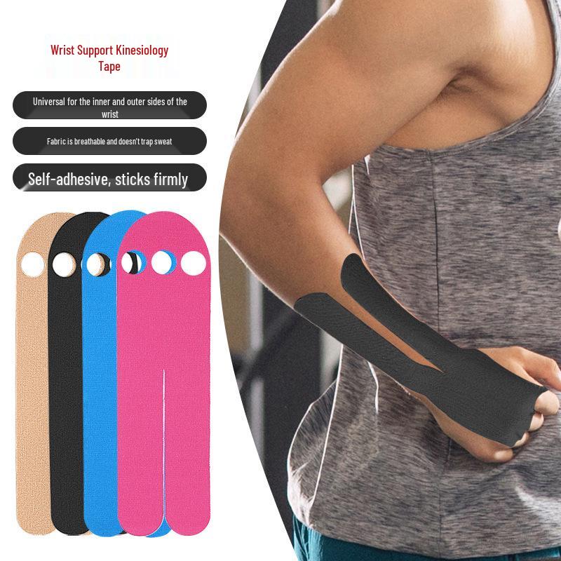 Pre-cut Irregular Shape Elastic Kinesiology Tape for Inner & Outer Wrist Sports Support
