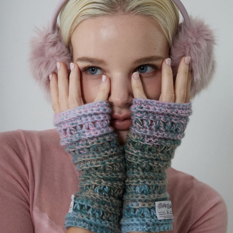 

MERRYMOTIVE Шерстяная пушистая смесь цветов грелка для рук (Голубой розовый) Free