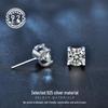 Elegant Bull Head Diamond Stud Earrings: D Color Moissanite In S925 Sterling Silver with PT95 Platinum Plating