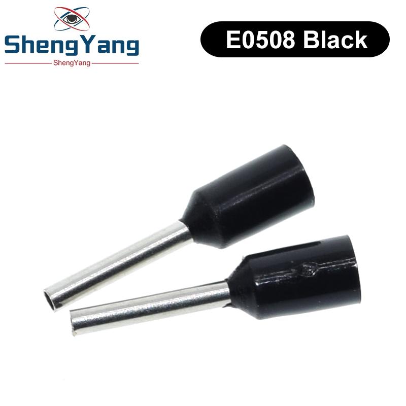 100pcs E0508 E2508 Tubular Wire Cold Pressure Connector Electrical Cable Crimps Wire Ferrules 22AWG Wire VE0508 VE2508