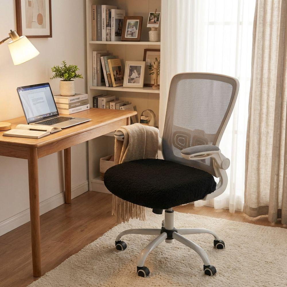 Stretch Computer Chair Seat Cozy Plush Elastic Chair Cover Office Chair Covers  Hotel