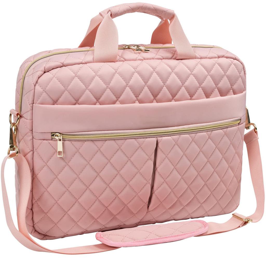Women's Crossbody Laptop Bag - Single Shoulder Briefcase with Inner Sleeve for 15.6" MacBook Pro