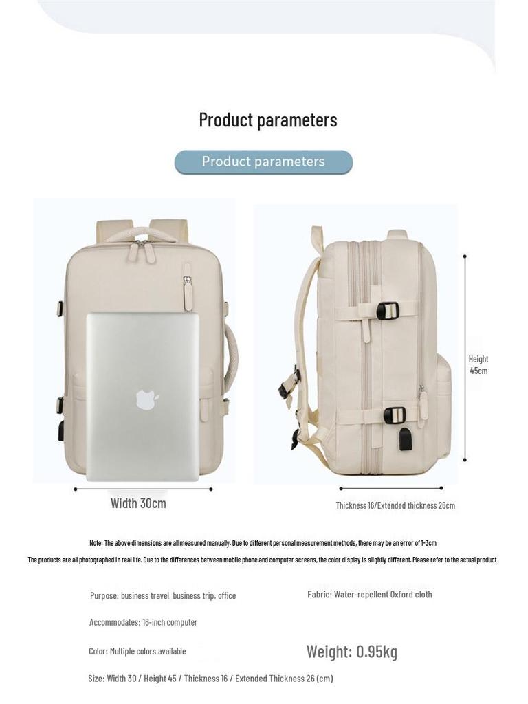 Dámský rozšiřitelný cestovní batoh - Extra velká kapacita pro služební cesty, do školy a na lehké cestování (2024)