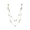 Diamond-encrusted Flower Geometric Pearl Necklace Temperament Light Luxury Sweater Chain French Retro Necklace Autumn and Winter