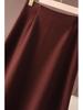 2025 Autumn/Winter Women's High-Quality Woolen A-Line High-Waisted Long Skirt